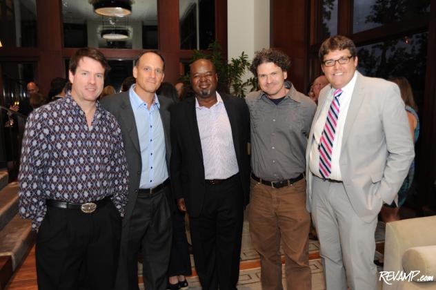 MicroStrategy CEO Michael Saylor, 826DC Director Ray Kimsey, 826 National CEO Gerald Richards, author Dave Eggers, and 826DC Executive Director Joe Callahan.